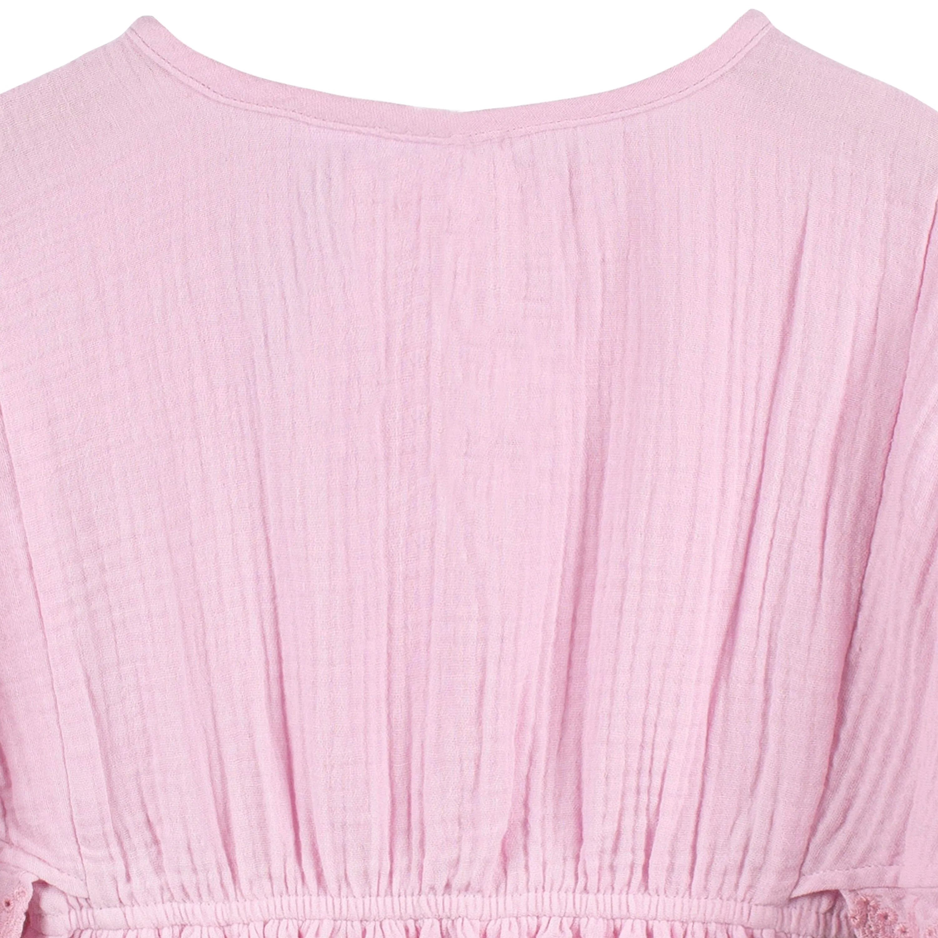 Embroidered Baby & Toddler Girls Light Pink Gauze Kaftan Swim Coverup Gerber Childrenswea