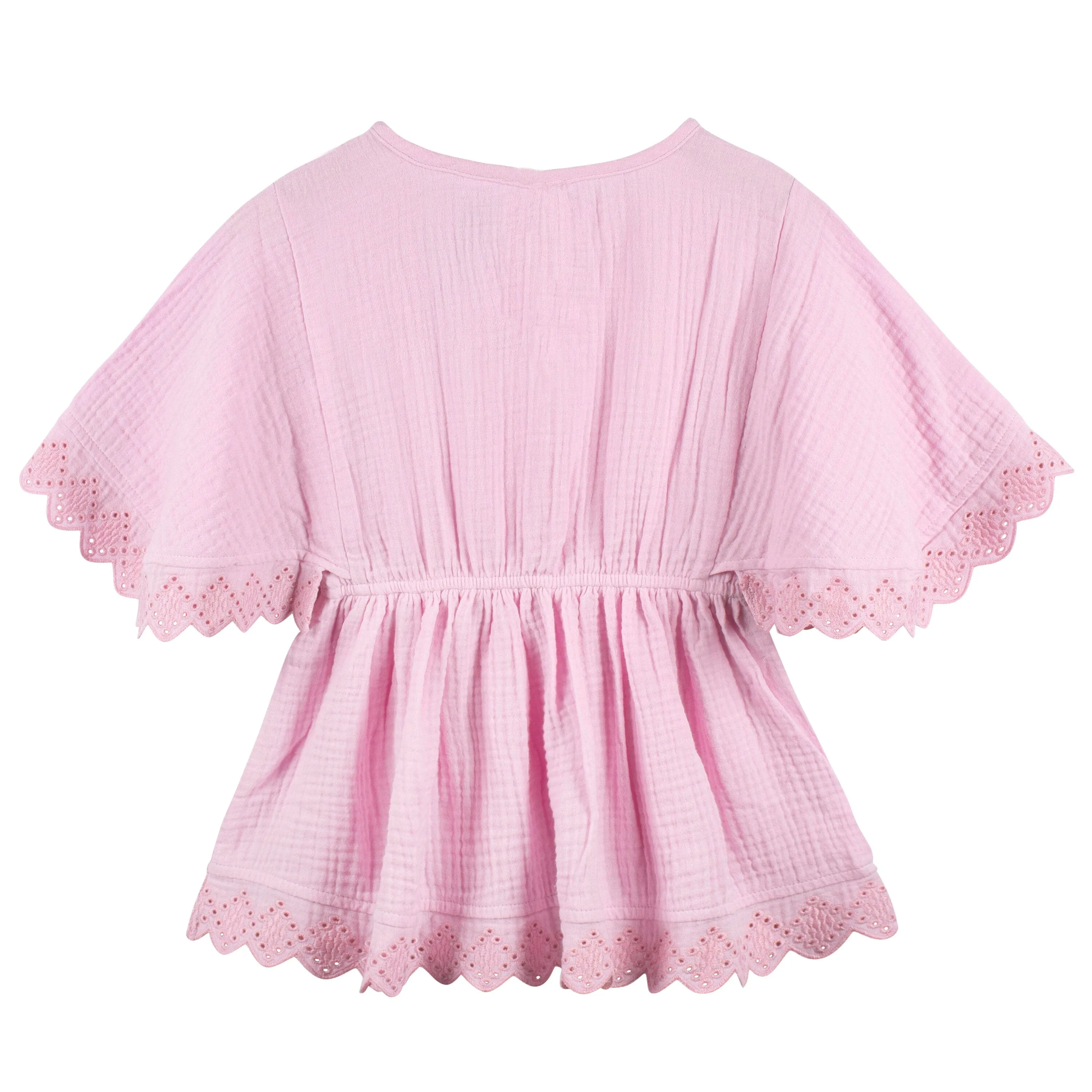 Embroidered Baby & Toddler Girls Light Pink Gauze Kaftan Swim Coverup Gerber Childrenswea