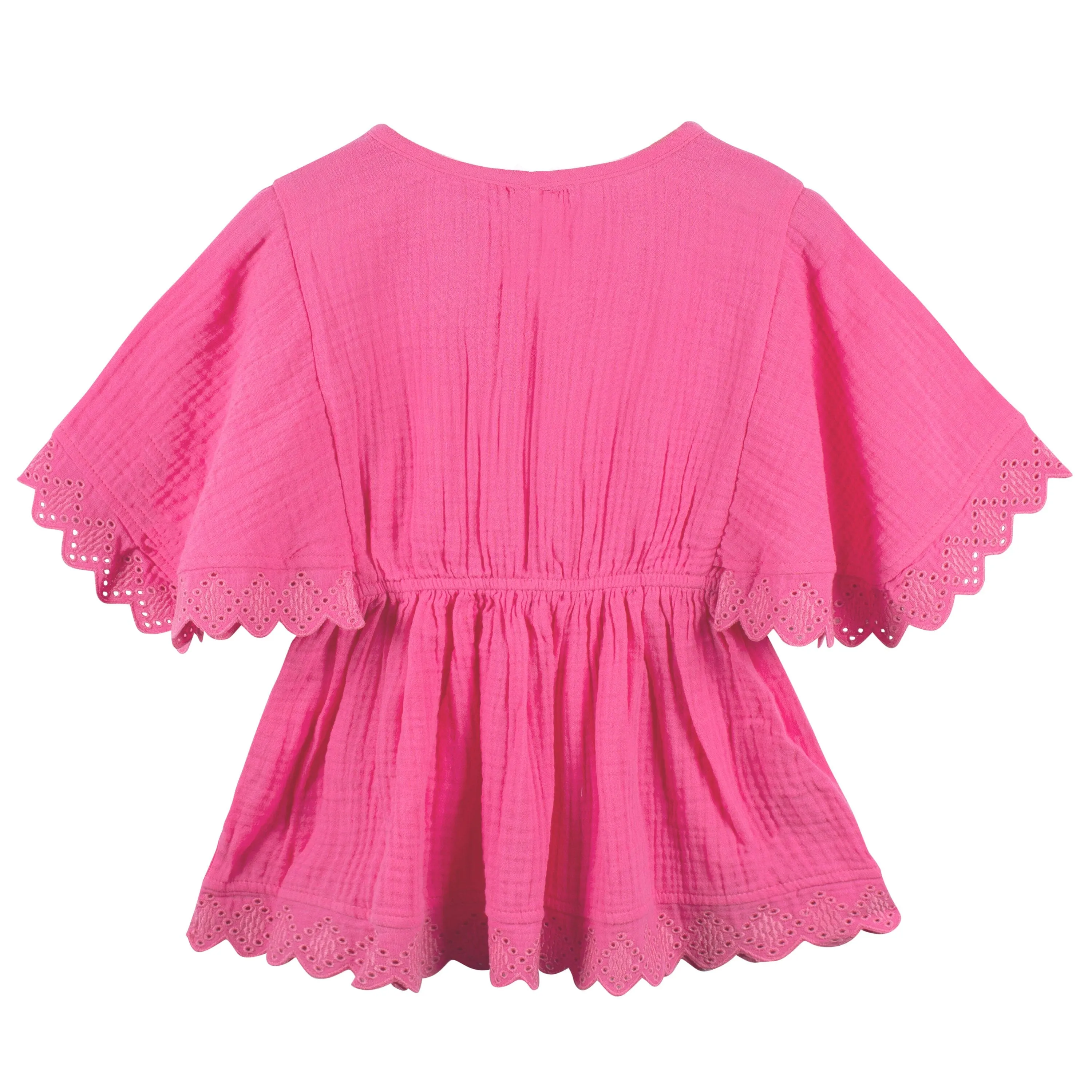 Embroidered Baby & Toddler Girls Pink Gauze Kaftan Swim Coverup Gerber Childrenswea