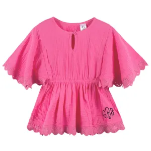 Embroidered Baby & Toddler Girls Pink Gauze Kaftan Swim Coverup Gerber Childrenswea