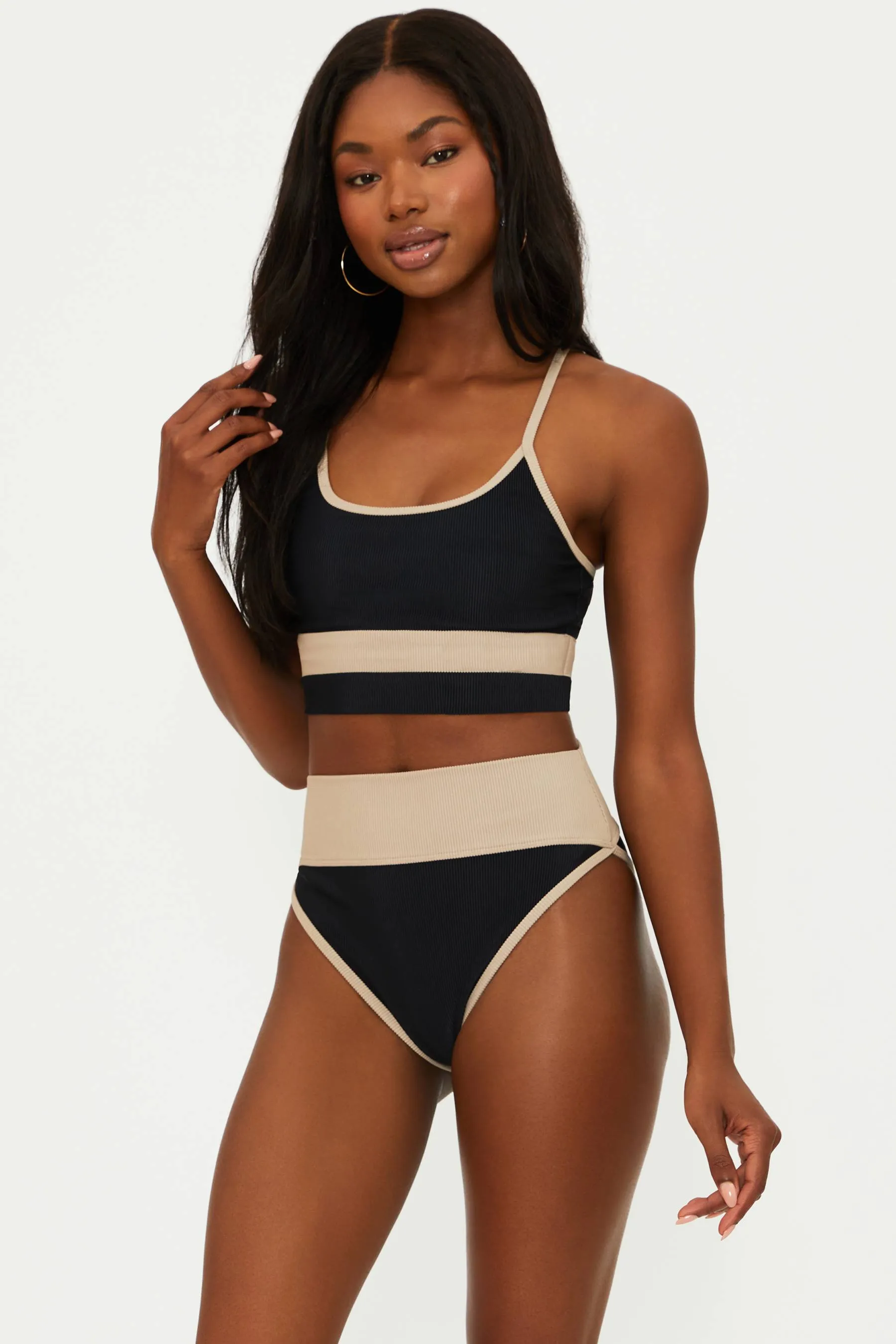 Emmy Bottom Black & Tan Beach Riot