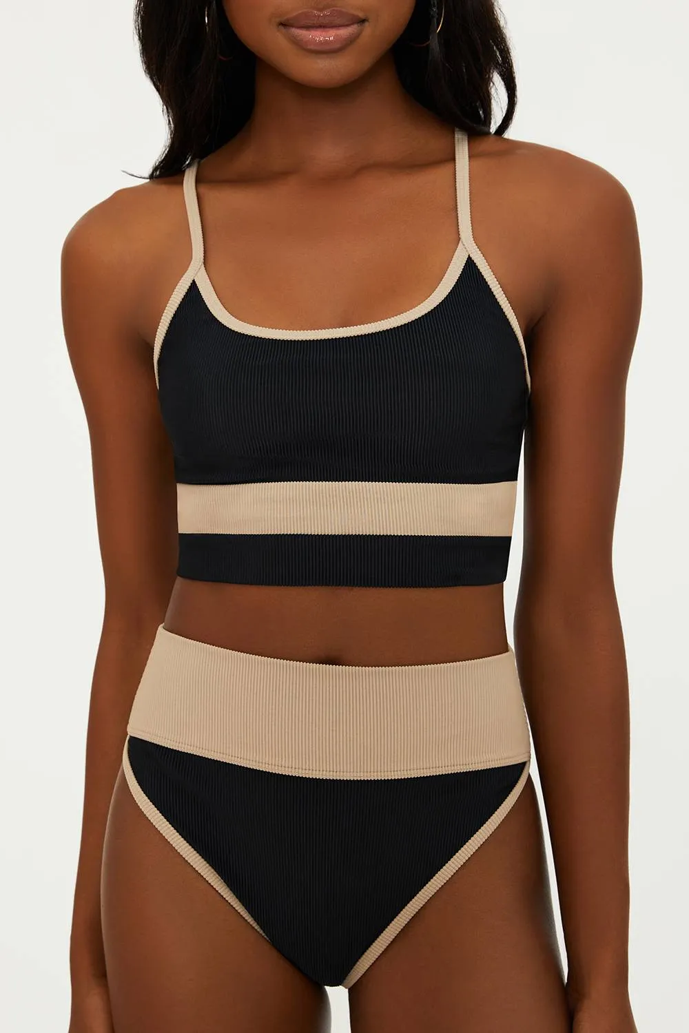 Emmy Bottom Black & Tan Beach Riot
