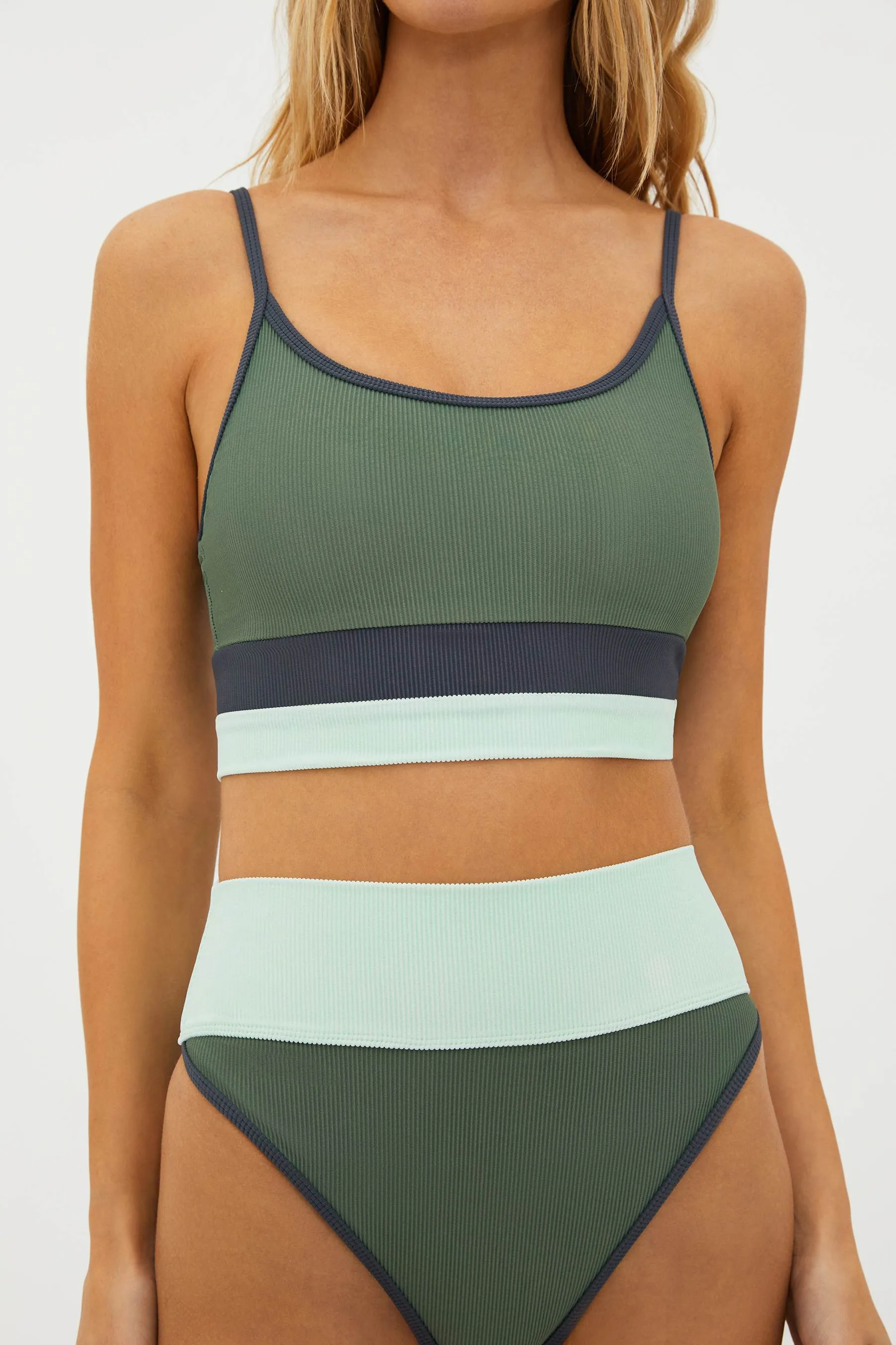 Eva Top Palm Paradise Colorblock Beach Riot