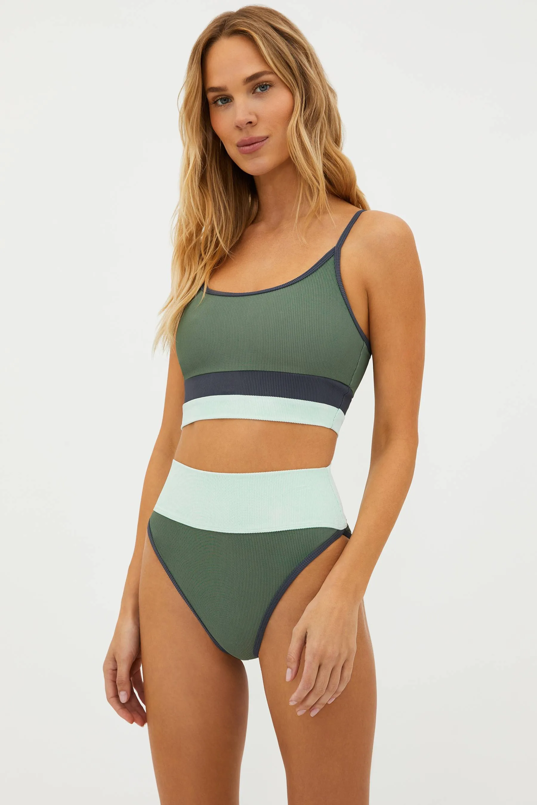 Eva Top Palm Paradise Colorblock Beach Riot
