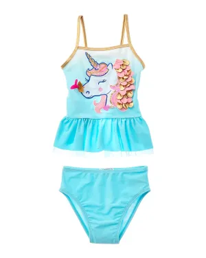 Flapdoodles Unicorn Applique 2pc Swim Set