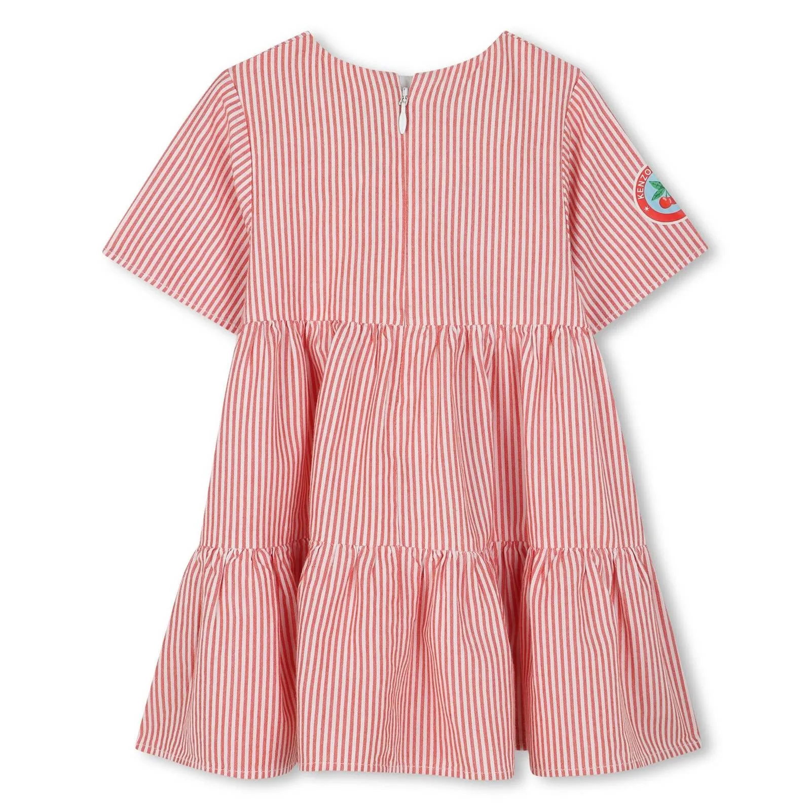 Fruit Sticker Red Stripes Baby Dress