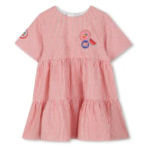 Fruit Sticker Red Stripes Baby Dress