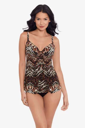Gala Tankini Top in Tribal Tigress