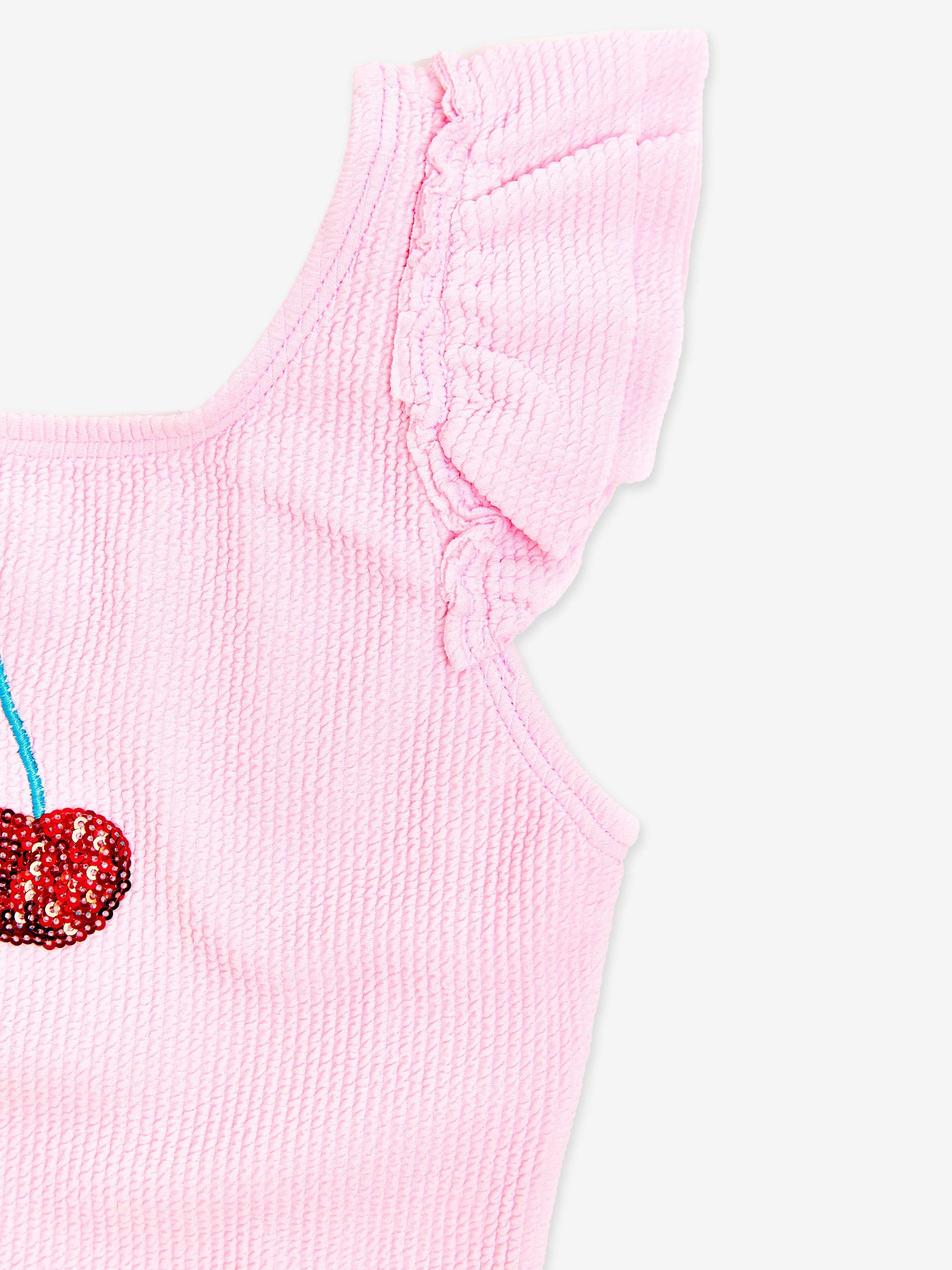 Girls Cherry Swimsuit in Pink (UPF50 )