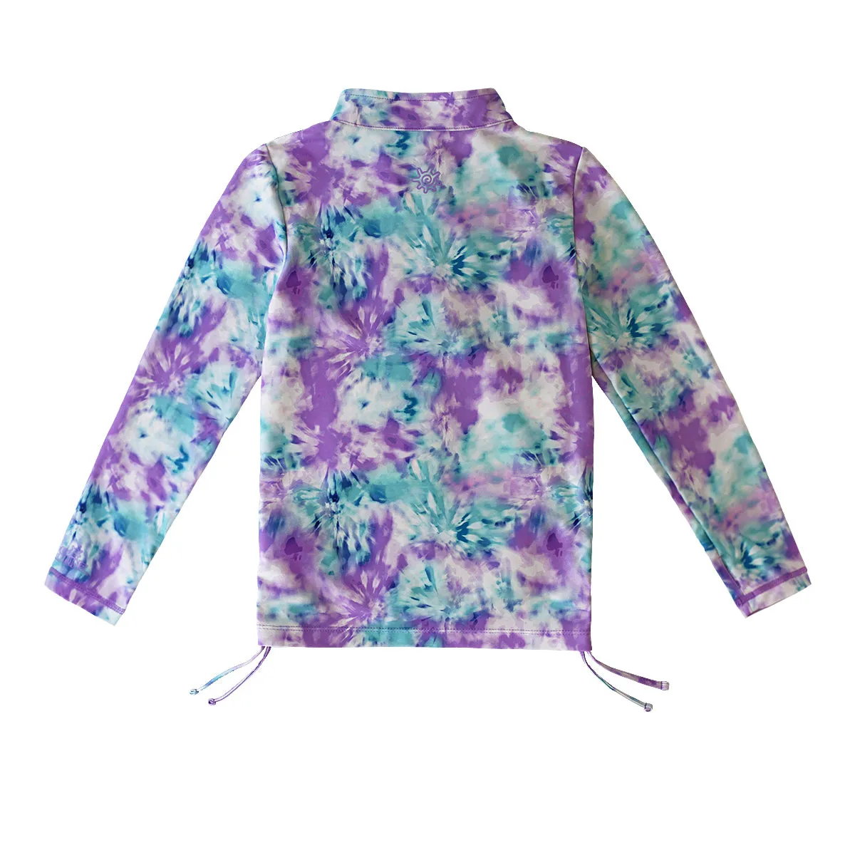 Girl's Half Zip Ruched Sun & Swim Shirt