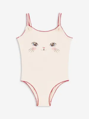 Girls Kitty Swimsuit in Pink