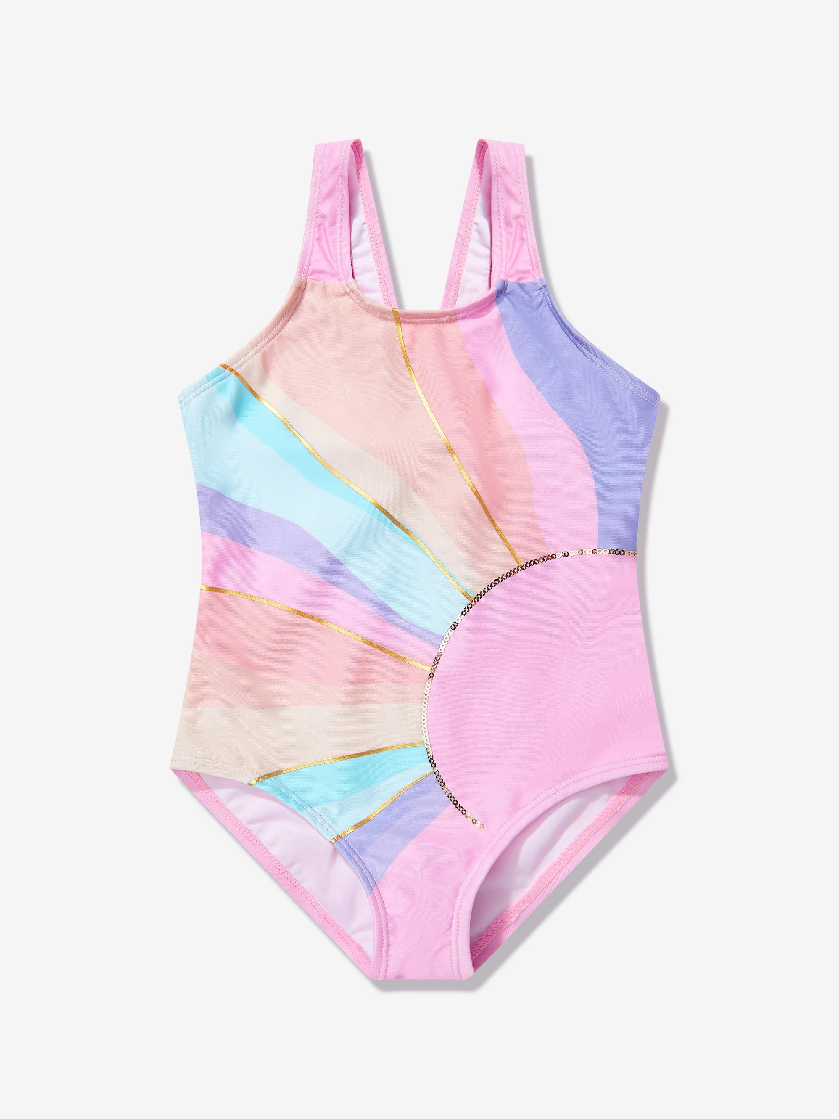 Girls Rainbow Swimsuit in Pink (UPF50 )