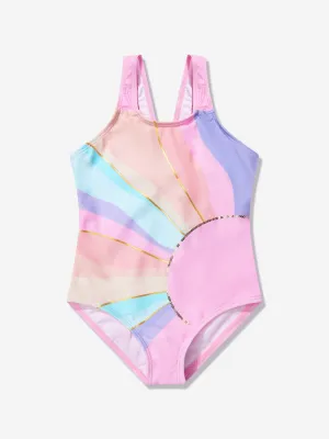 Girls Rainbow Swimsuit in Pink (UPF50 )
