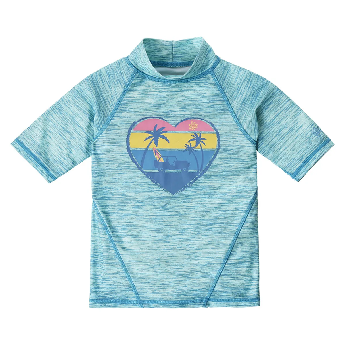 Girl's Short Sleeve Sport Sun & Swim Shirt