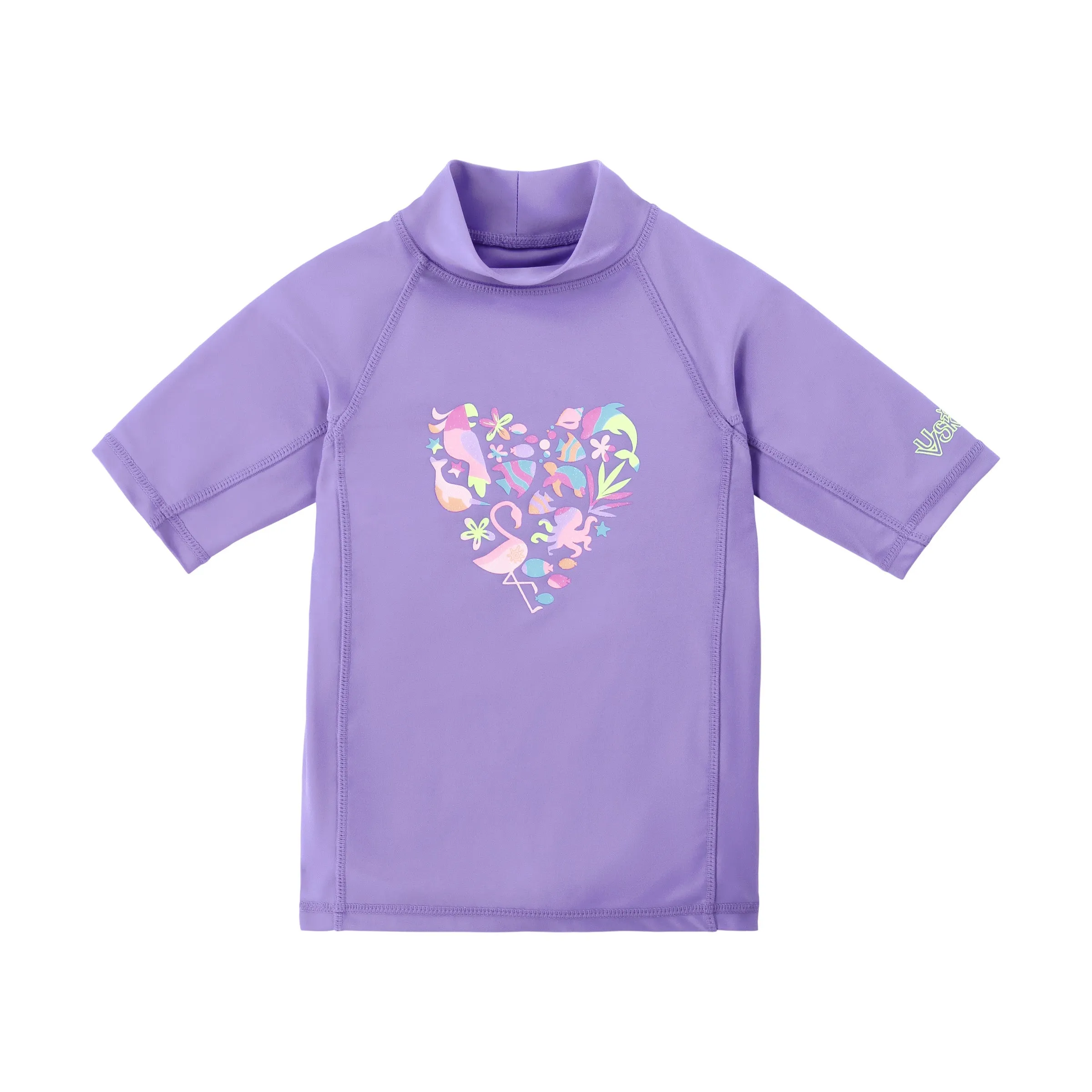 Girl's Short Sleeve Sunny Swim Shirt