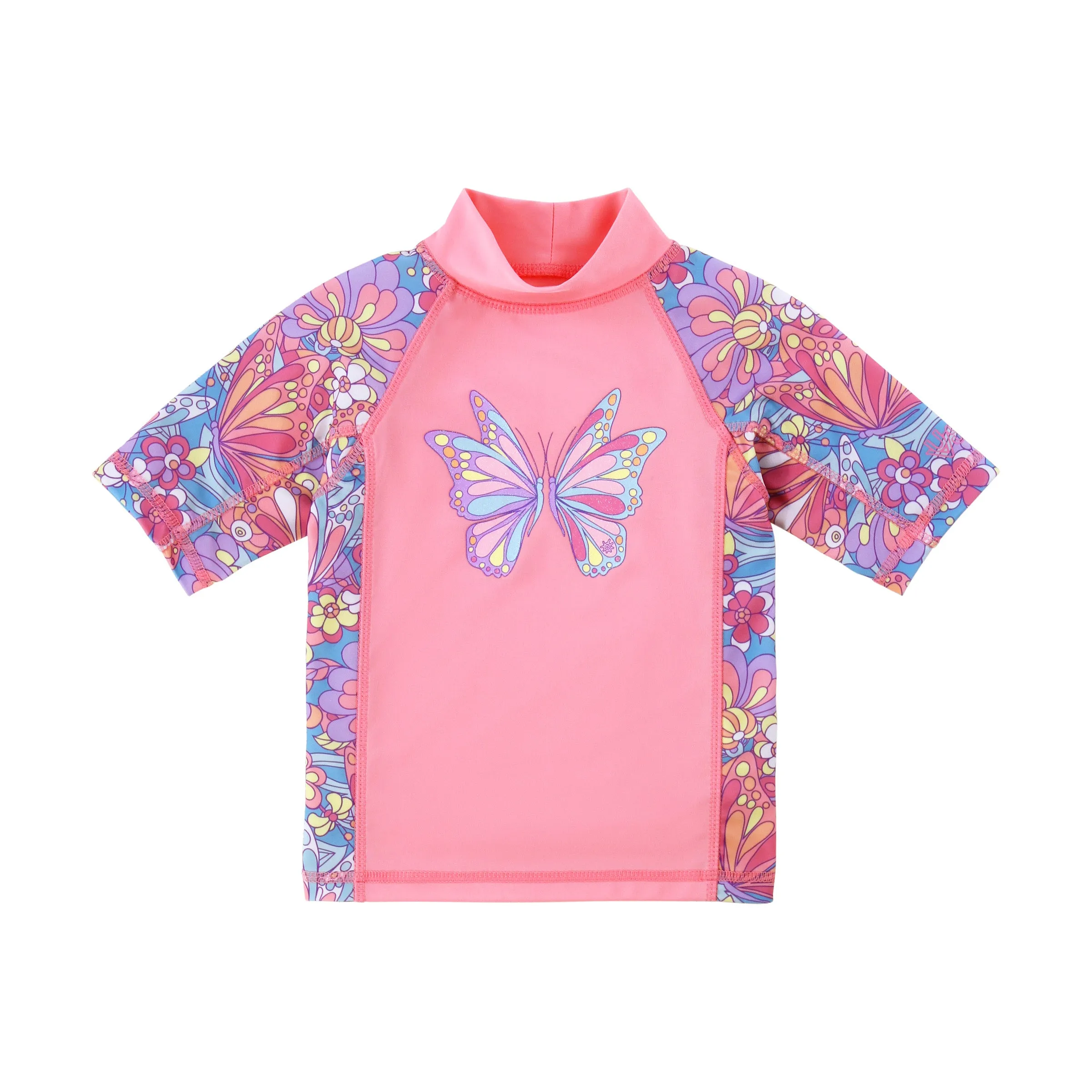 Girl's Short Sleeve Sunny Swim Shirt