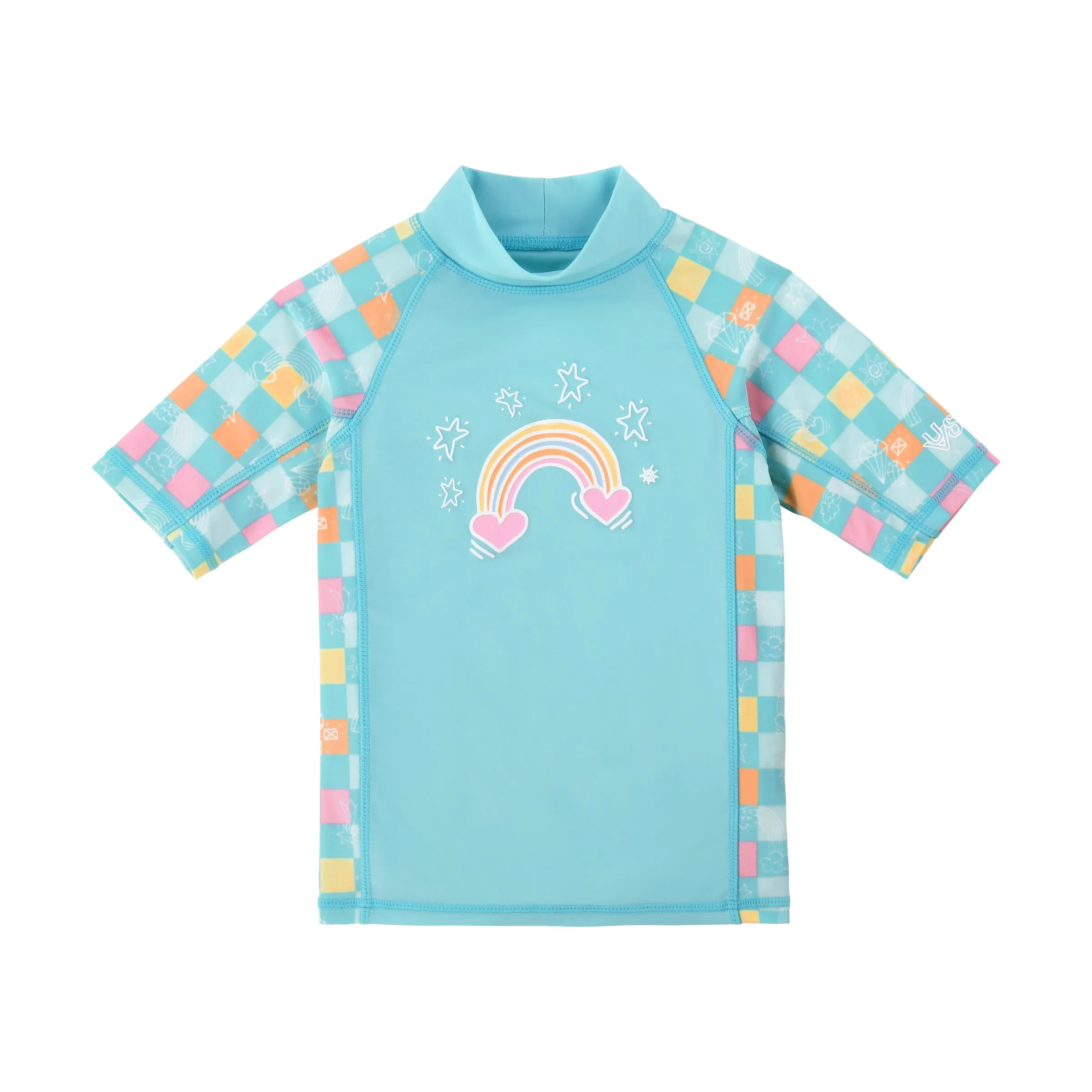 Girl's Short Sleeve Sunny Swim Shirt