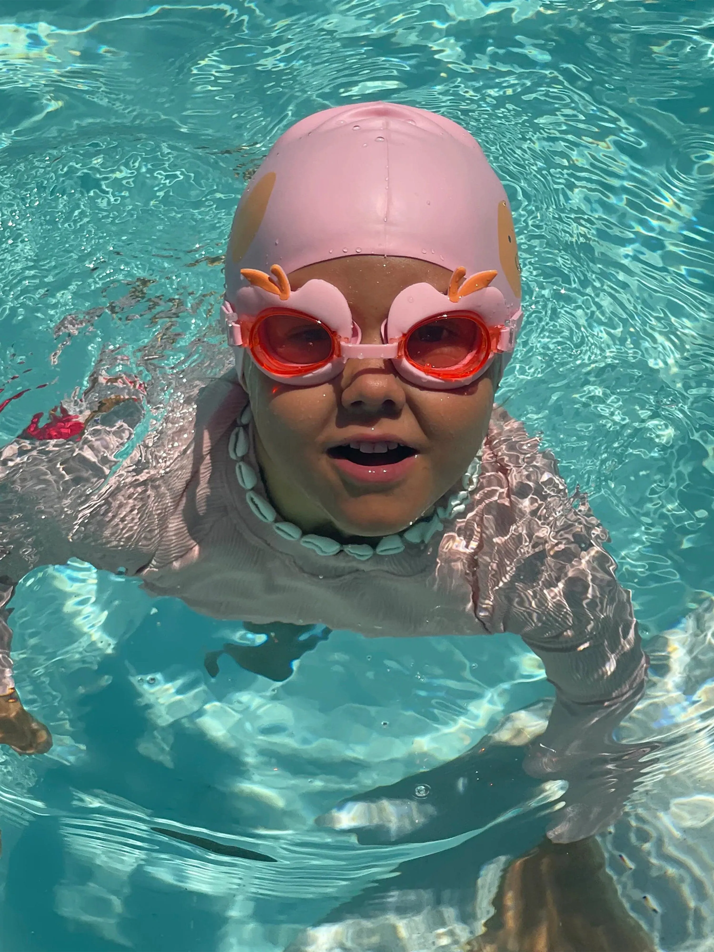 Girls Swim Goggles Cotton Candy Cherry in Pink (16cm)