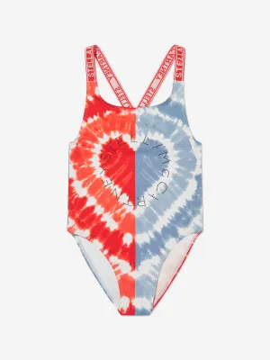 Girls Tie-Dye Heart Swimsuit in Multicolour