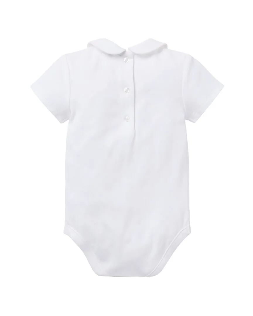 Janie and Jack Baby Embroidered Tiger Polo Bodysuit