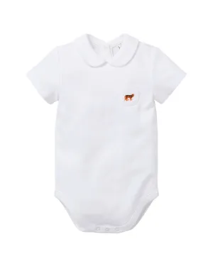 Janie and Jack Baby Embroidered Tiger Polo Bodysuit