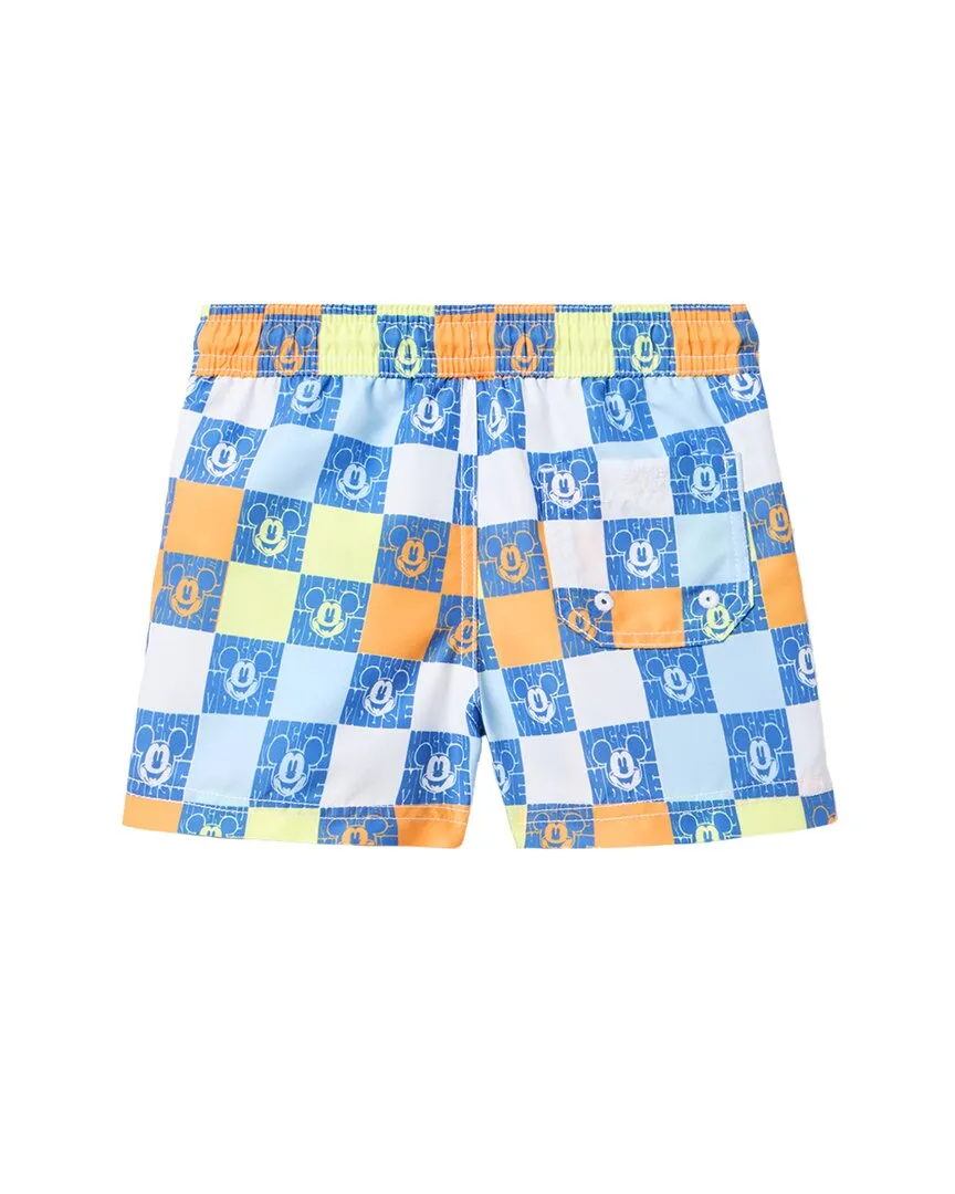 Janie and Jack Disney Mickey Mouse Recycled Check Swim Trunk