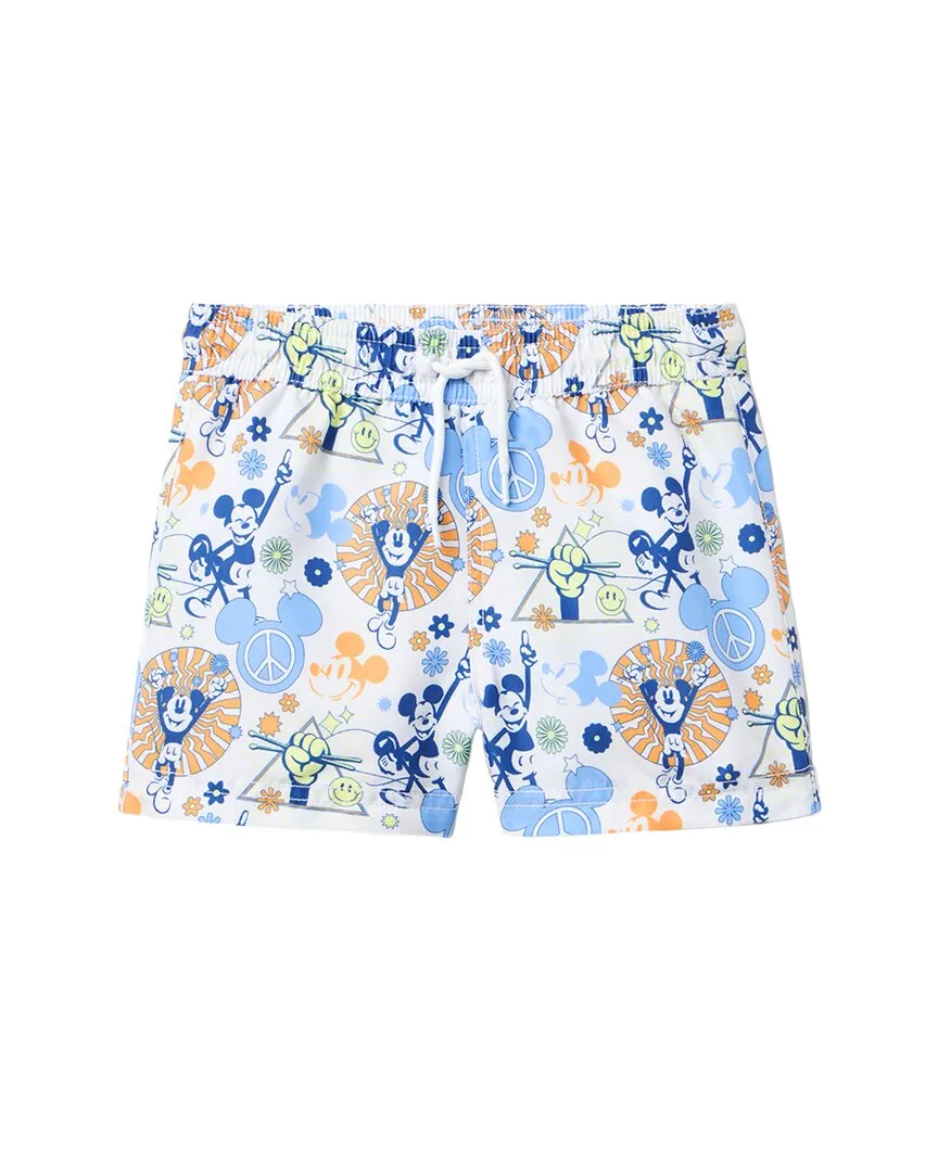 Janie and Jack Disney Mickey Mouse Recycled Peace Swim Trunk