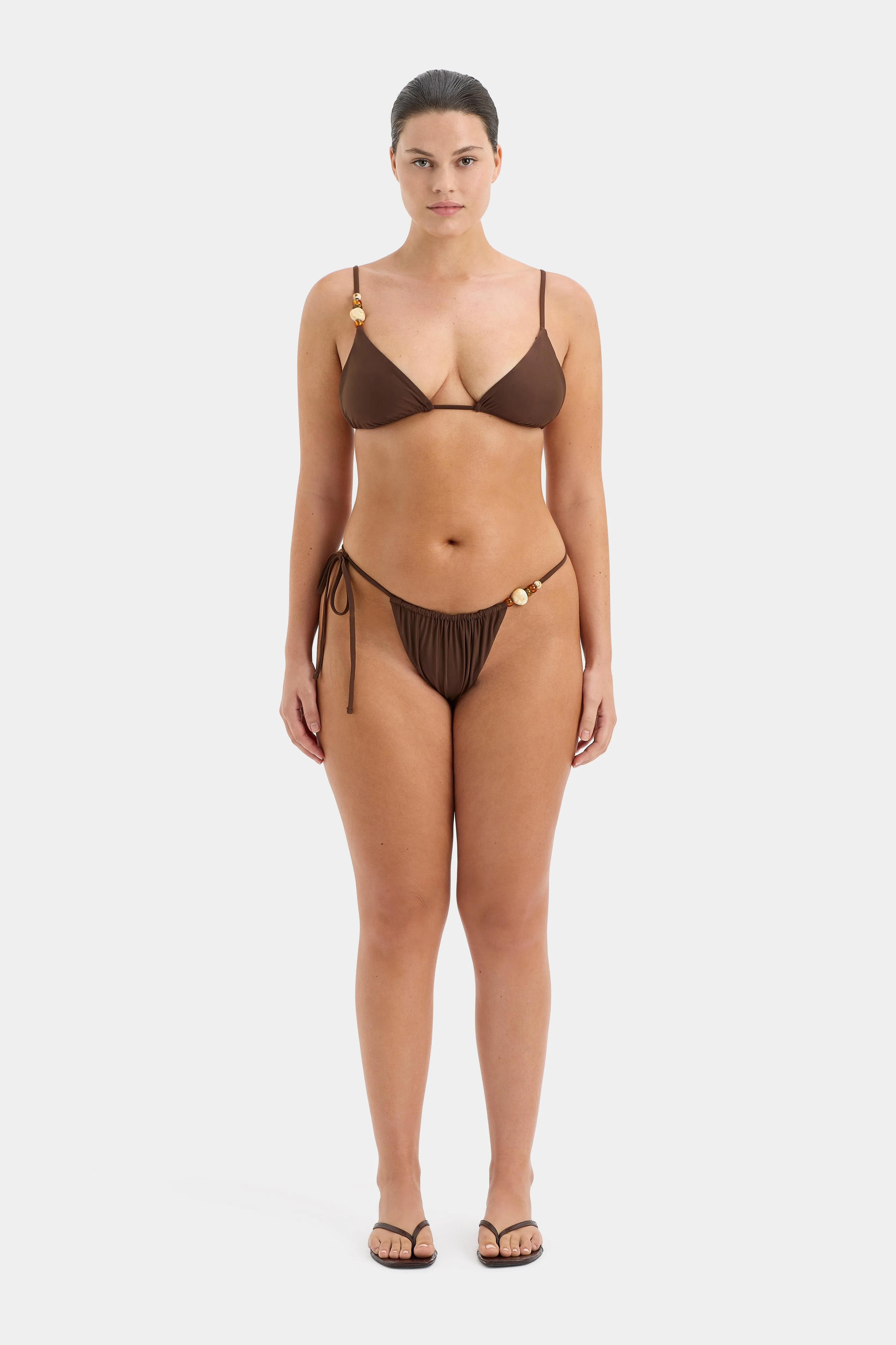 Jeanne Beaded String Triangle Top SIR