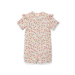 Little Dutch Swimsuit Short Sleeves - Sunny Flowers Multicolour