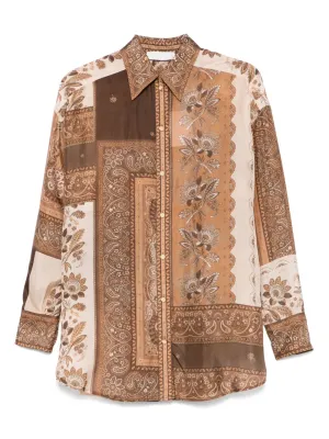 Lucky Manstyle Shirt in Chocolate Bandana