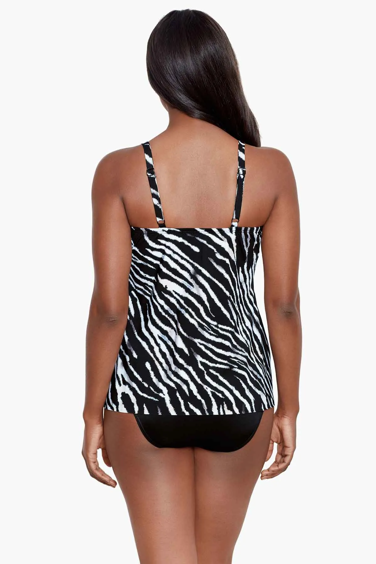 Marina Tankini Top in Tigre Sombre