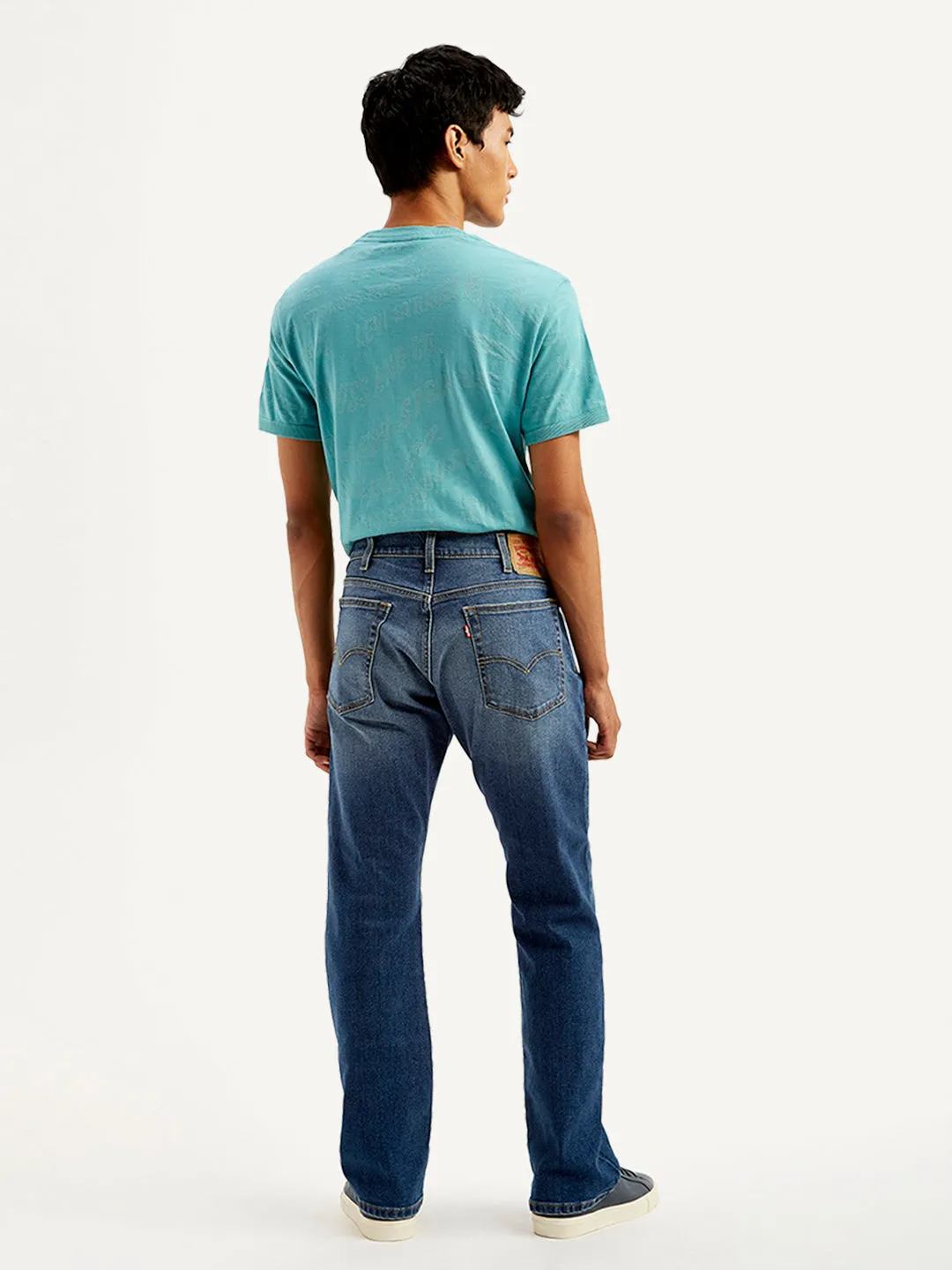 Men's 517 Dark Blue Bootcut Fit Mid Rise Jeans LEVI'S