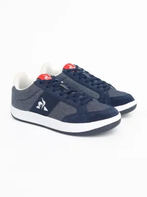 Men's Brand Logo Embroidered Sneakers,Navy