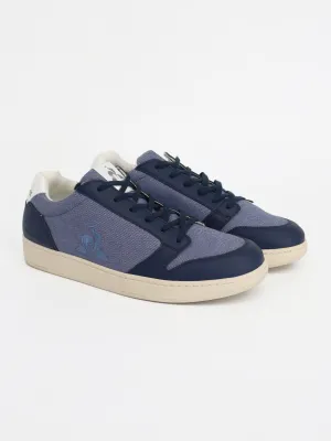 Men's Brand Logo Embroidered Sneakers,Navy