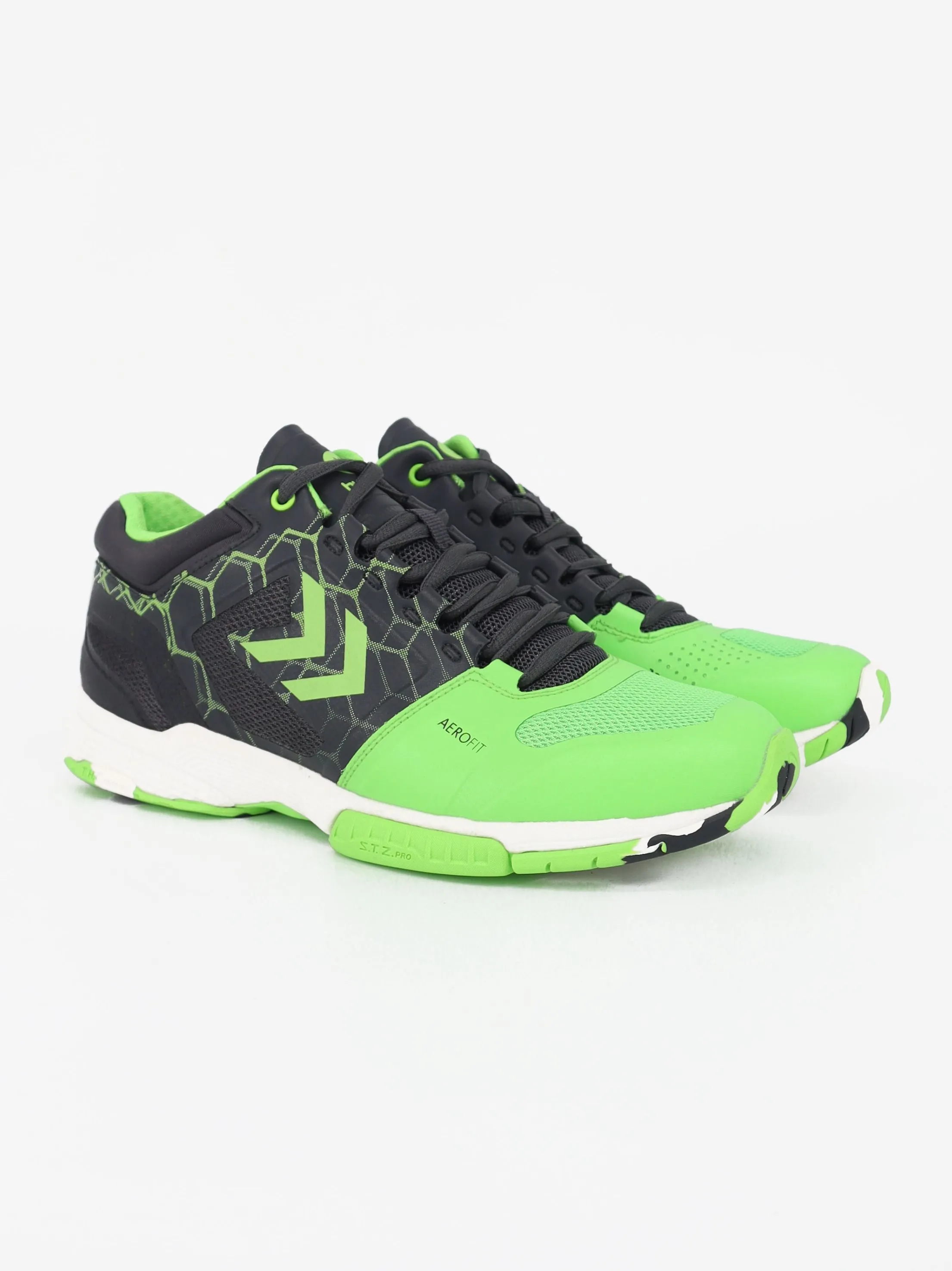 Men's Brand Logo Printed Running Shoes,Grey/Green
