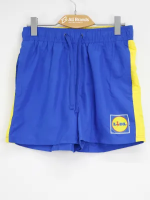 Men's Brand Logo Printed Swim Short,Blue