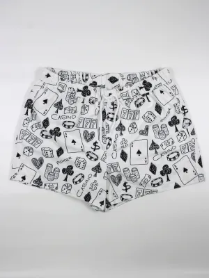Men's Graphic Printed Swim Short,White