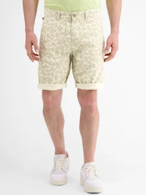 Men's Leafs Printed Short,Light Beige
