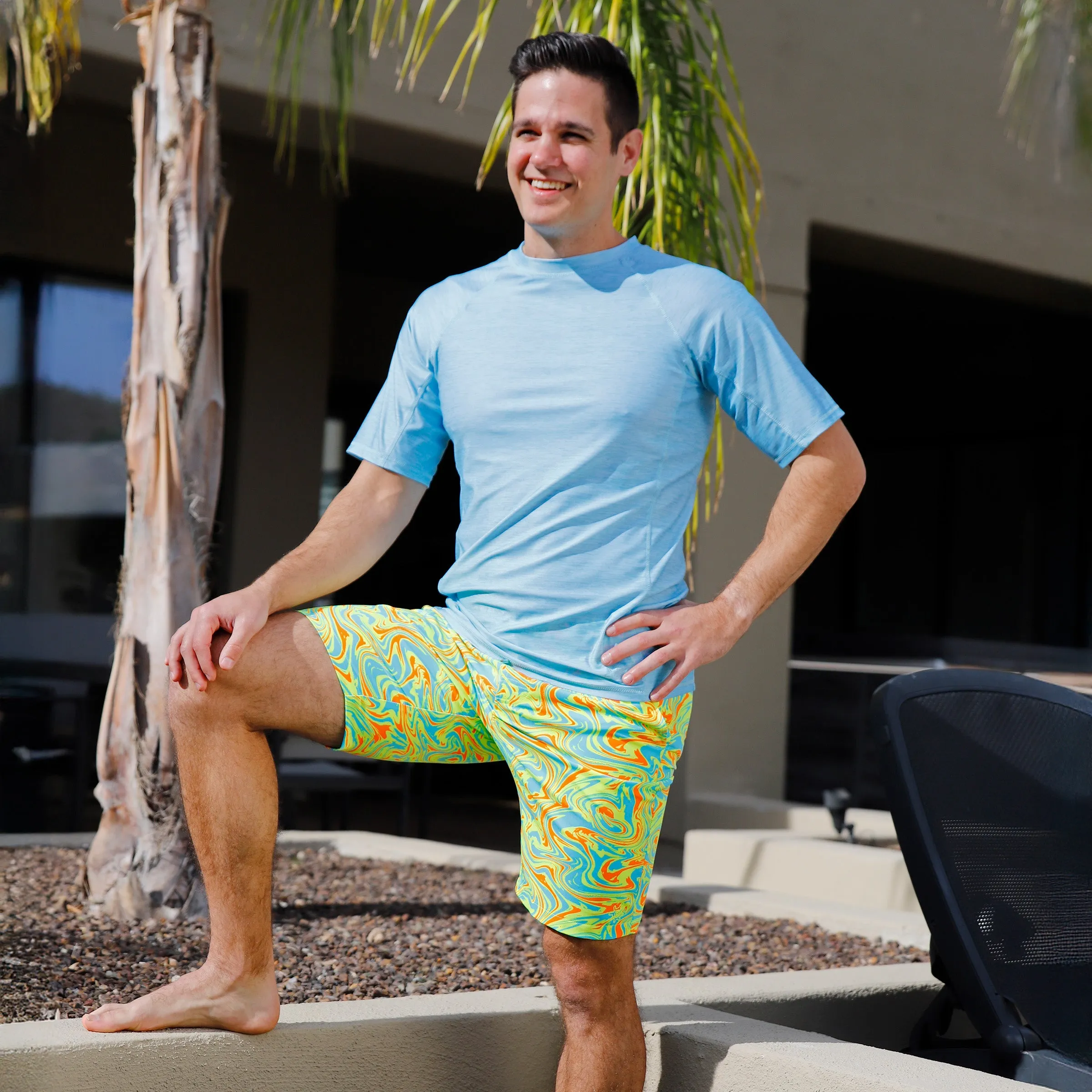 Men's Short Sleeve Crew Sun & Swim Shirt