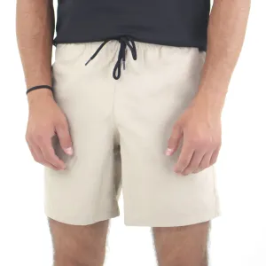Men's Solid Swim Short,Beige