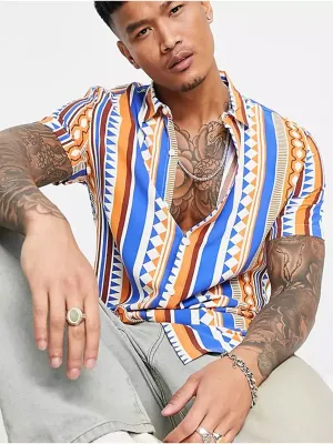 Men's Striped/Printed Shirt,Multi