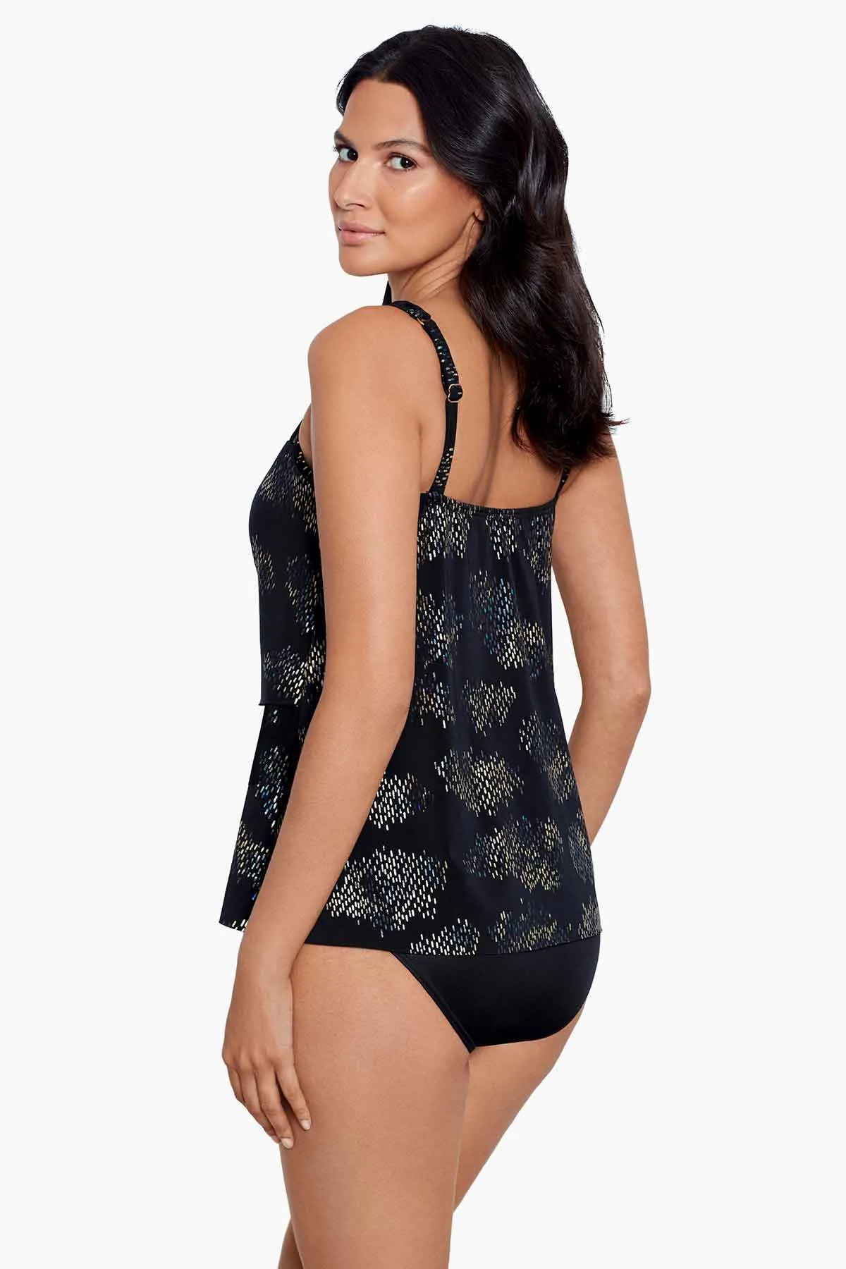 Mirage Tankini Top in Iridium