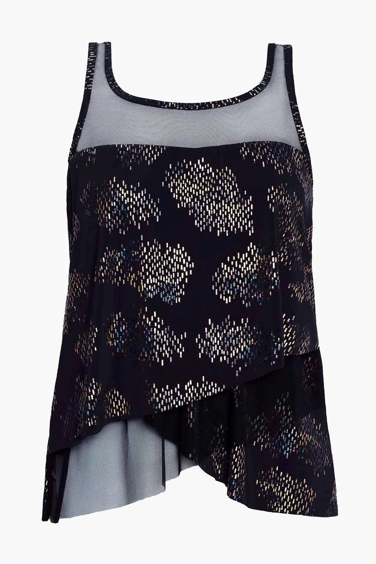 Mirage Tankini Top in Iridium