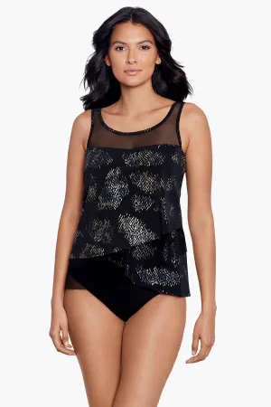 Mirage Tankini Top in Iridium