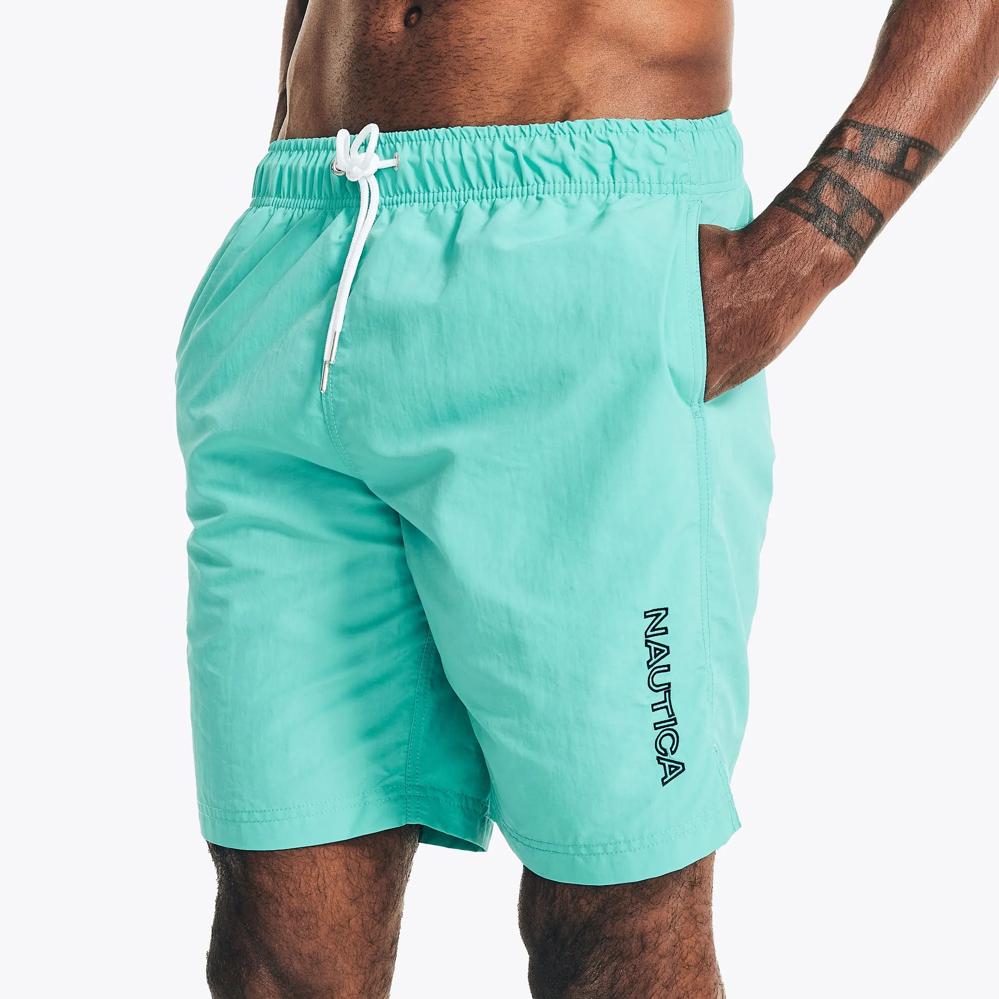 Nautica Mens 8" Quick-Dry Swim