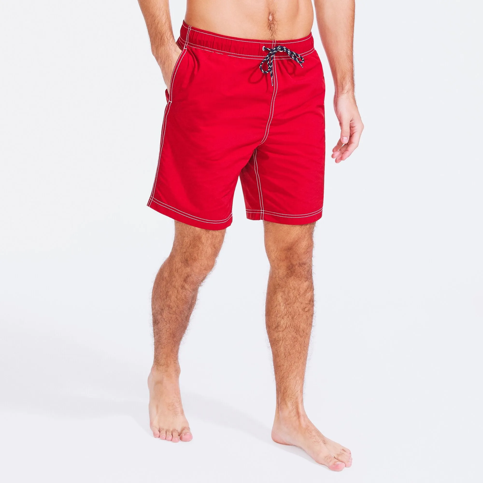 Nautica Mens Big & Tall Anchor Full-Elastic Swim Trunks