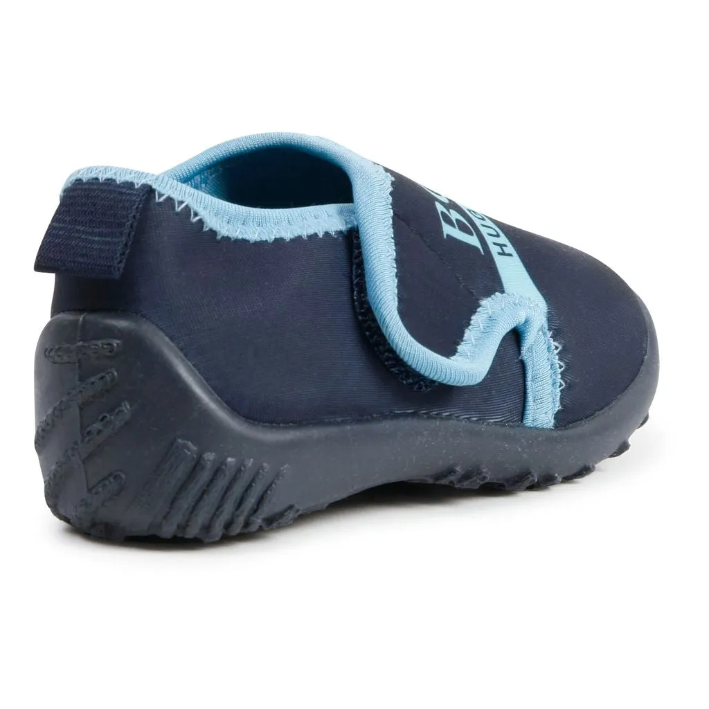 Navy Logo Crib Shoes