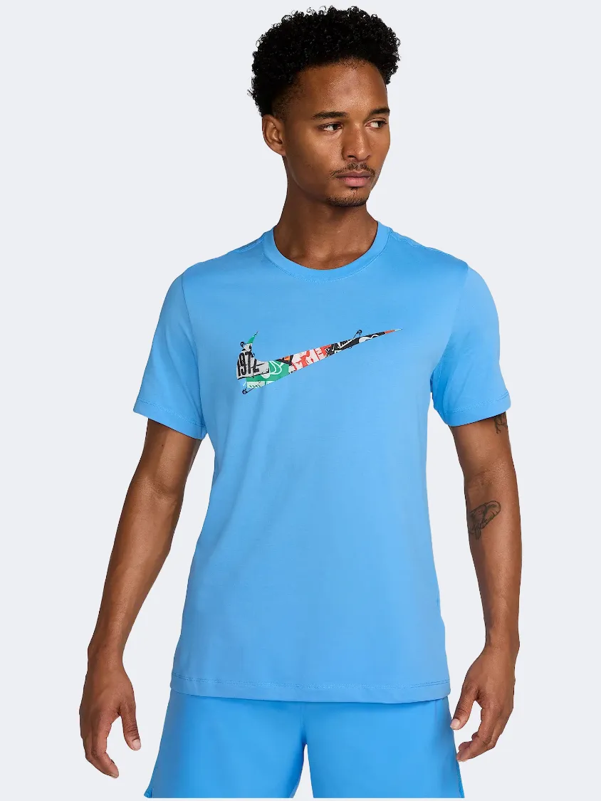 Nike Dri-Fit Men Running T-Shirt Blue