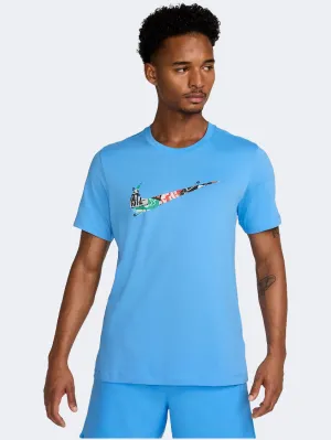 Nike Dri-Fit Men Running T-Shirt Blue