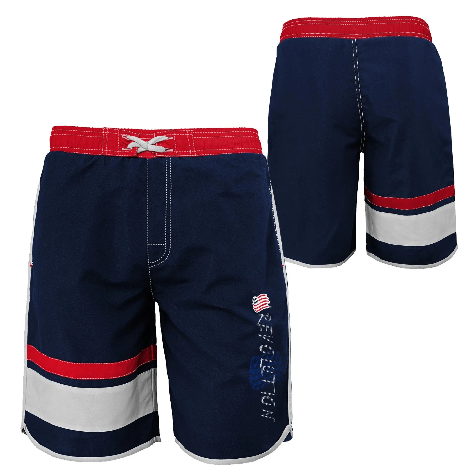Outerstuff MLS Youth New England Revolution Color Block Swim Trunks